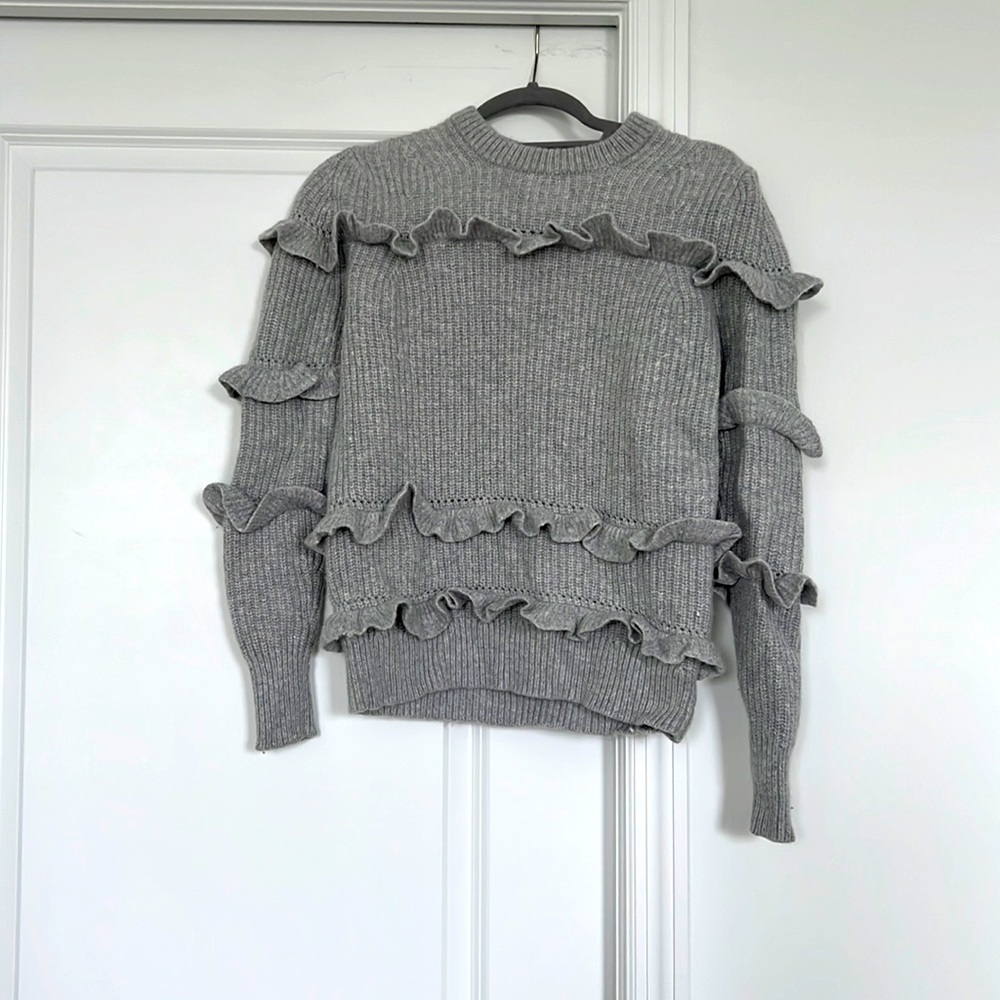 Michael Kors Ruffle Sweater Grey XXS